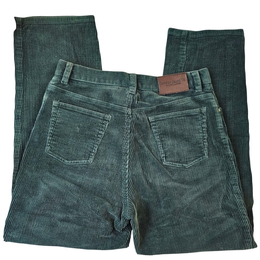 Ralph Lauren Women's Green Corduroy Cropped Pants